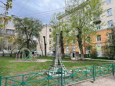 Eiffel Tower replica in suburbs of my home town. May 2025. Yekaterinburg. Russia.