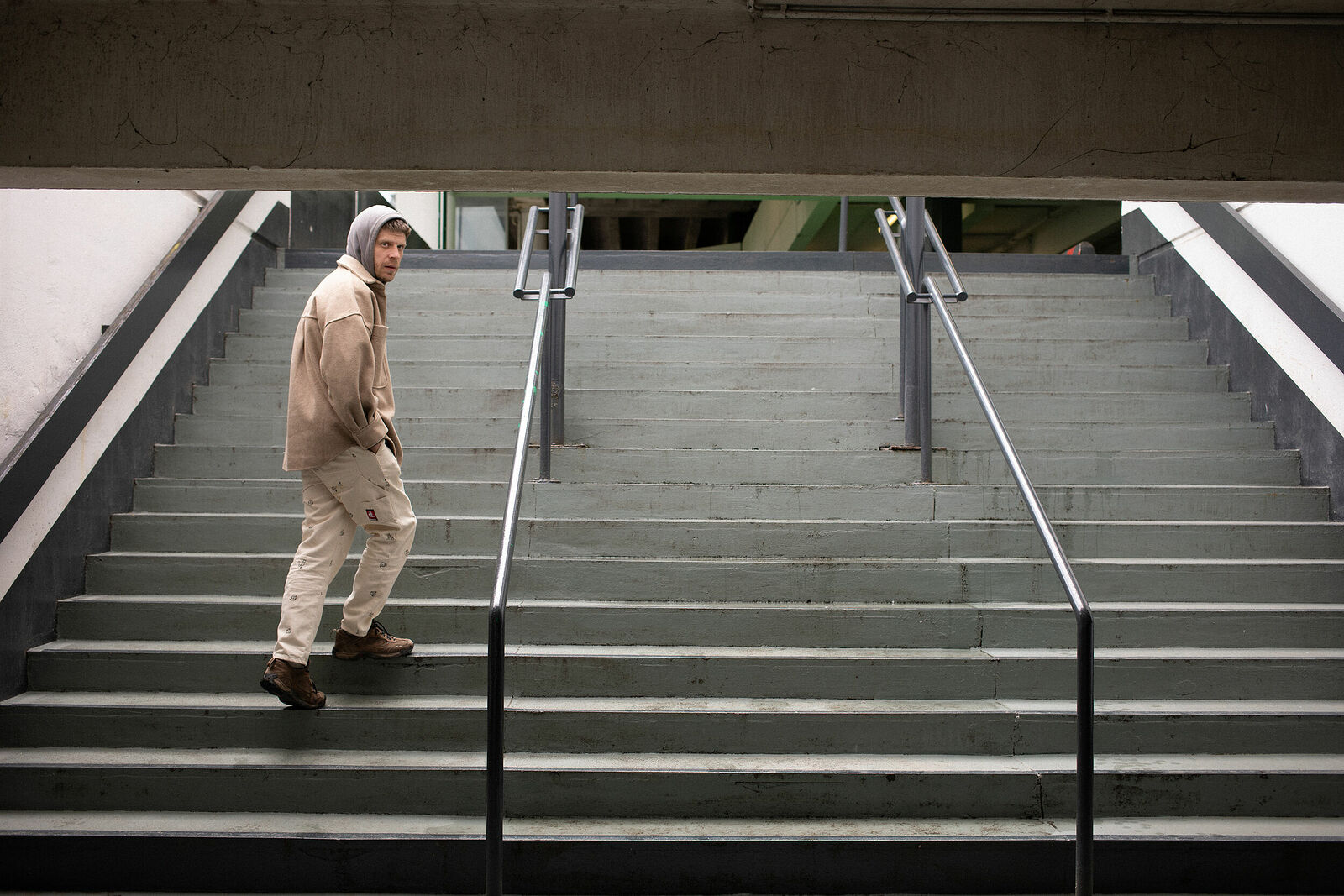 Vasily outside walking, Noisy-le-Grand, France. March 2025.