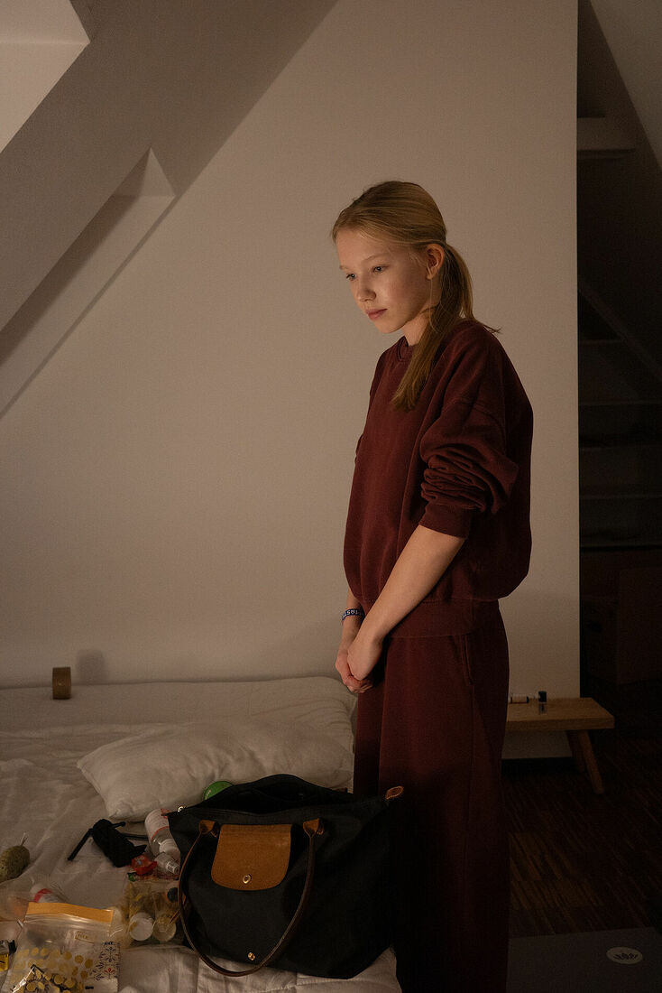 Masha before the trip with her class. January 2026. Düsseldorf, Germany.