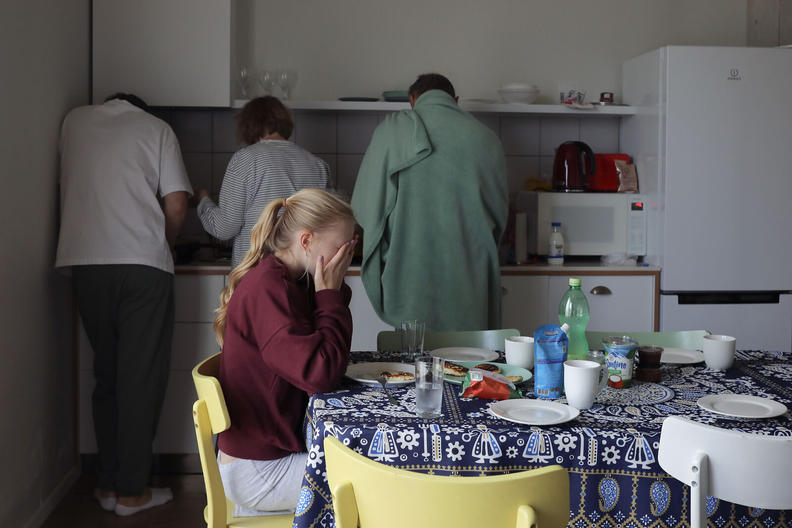 Masha during family breakfast. October 2025. Tbilisi, Georgia.