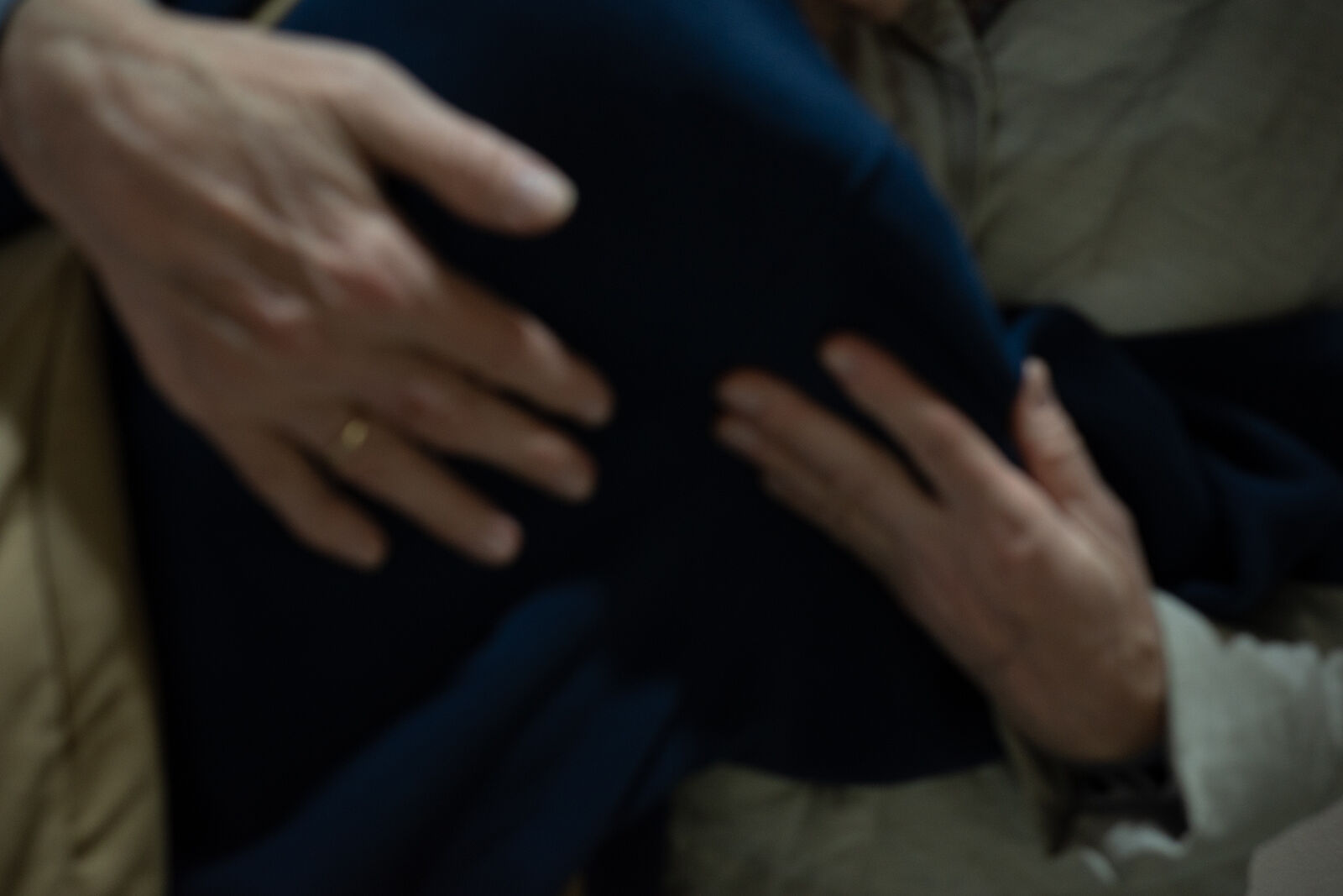 Masha is hugged by her grandmother after they hadn&rsquo;t seen each other for 3 years. October 2025. Tbilisi, Georgia.