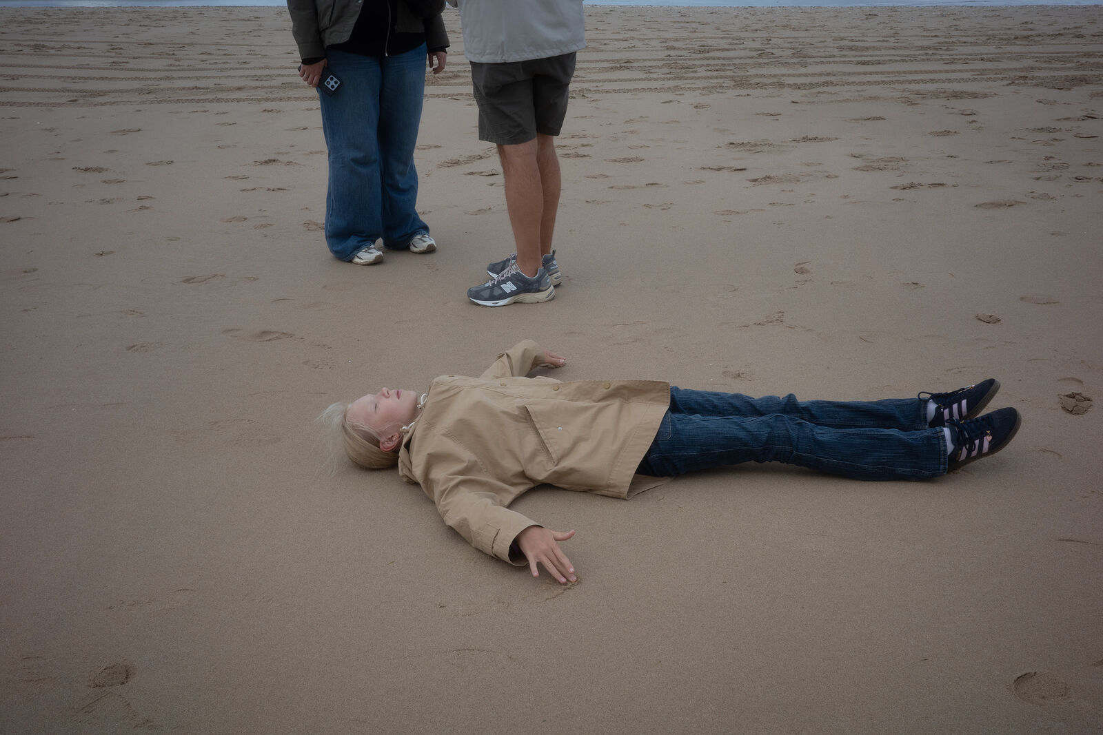 Masha on the beach in Nordwijk. August 2025. Nordwijk, Netherlands.