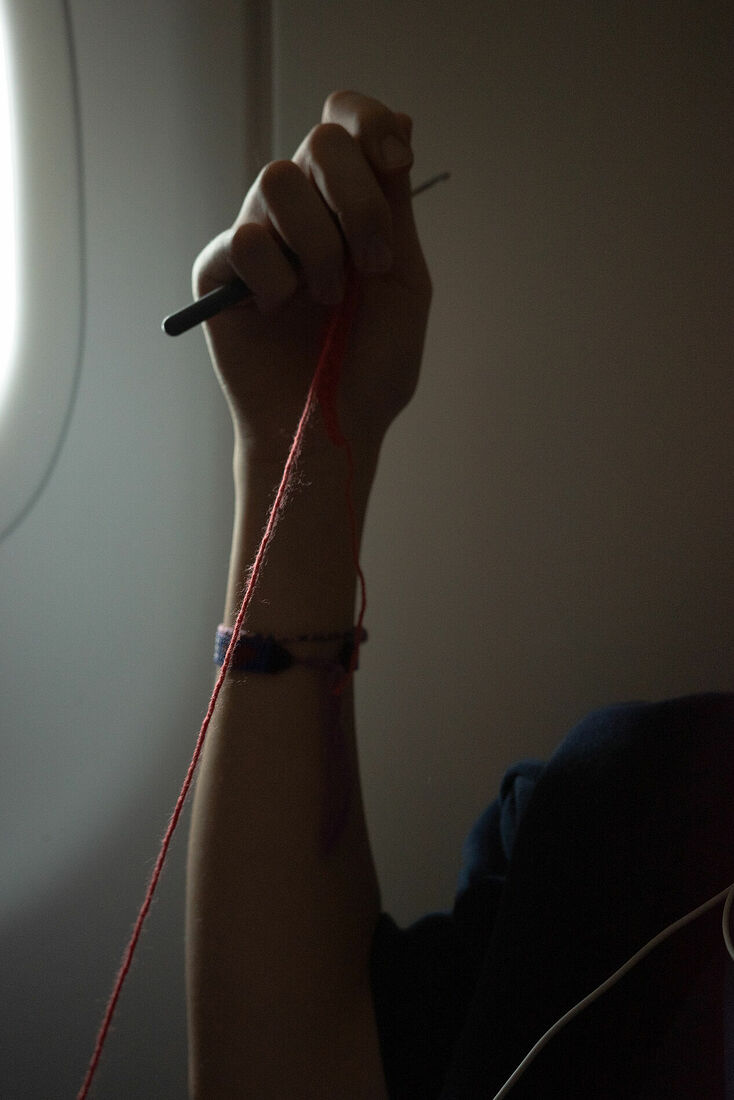 Masha in the airplane. October 2025. Düsseldorf, Germany.