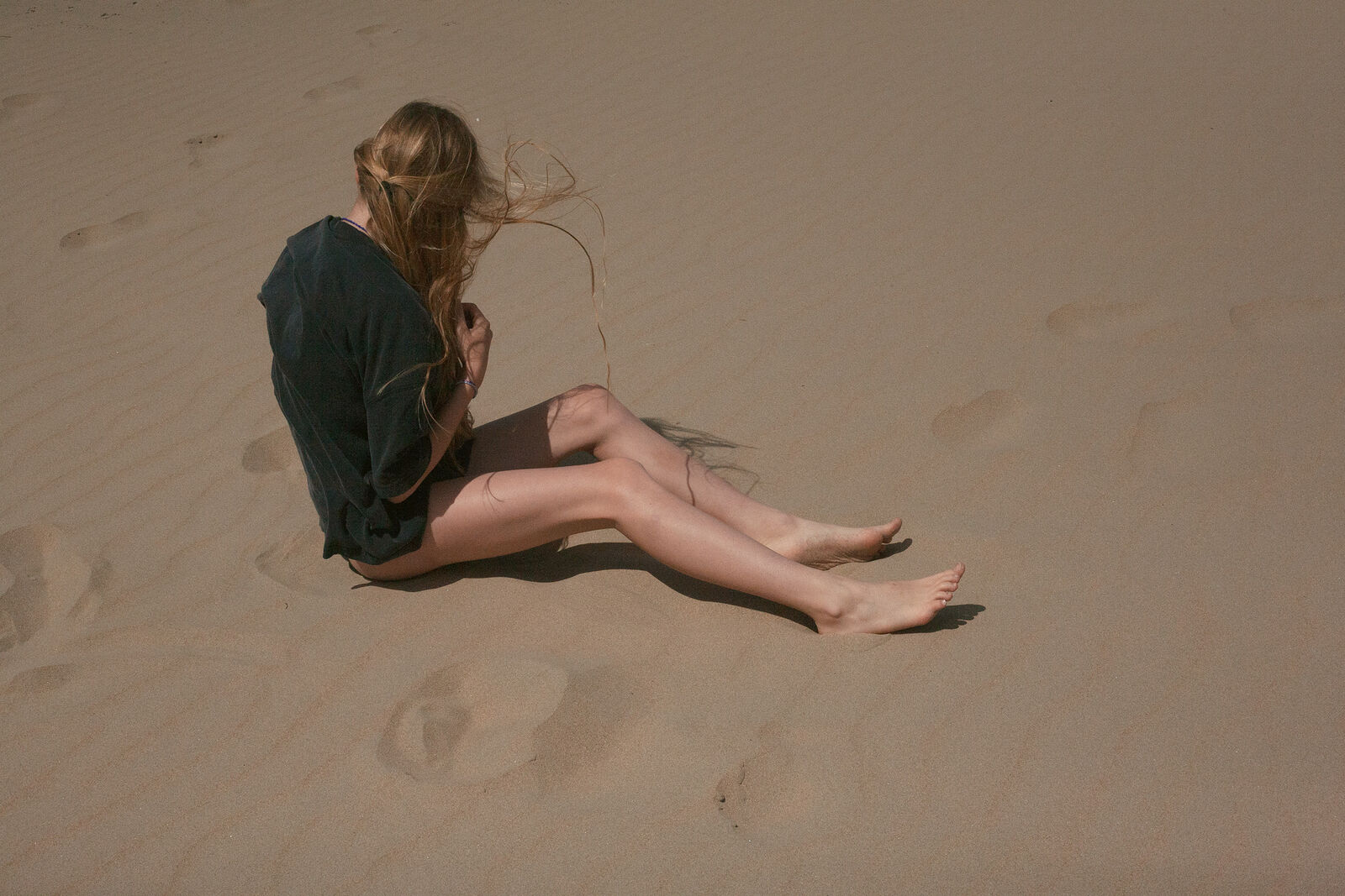 Masha in her favourite beach in the Netherlands. June 2024.  Nordwijk, Netherlands.